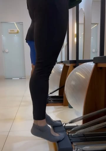 Detalhe do aparelho de Pilates